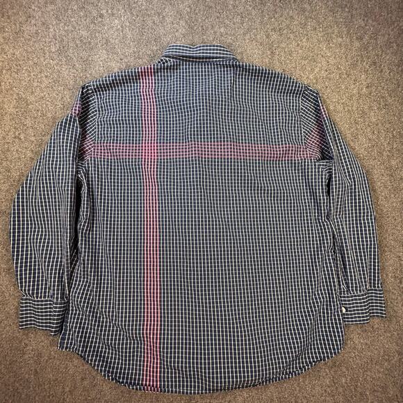 Tommy Bahama 100% Cotton Check Long Sleeve Button-Down Shirt Blue Men's Size XL - Picture 3 of 12